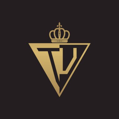 yarım logo üçgen altın ilk iki harfi