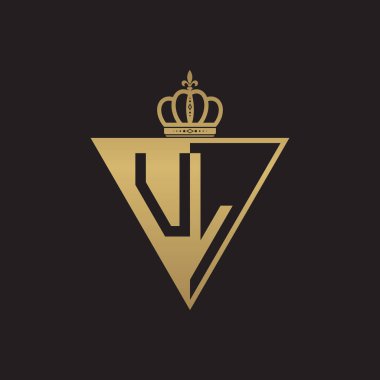 yarım logo üçgen altın ilk iki harfi