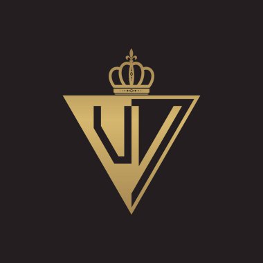 yarım logo üçgen altın ilk iki harfi