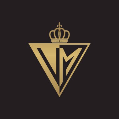 yarım logo üçgen altın ilk iki harfi