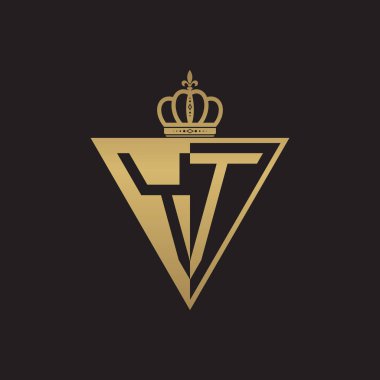 yarım logo üçgen altın ilk iki harfi