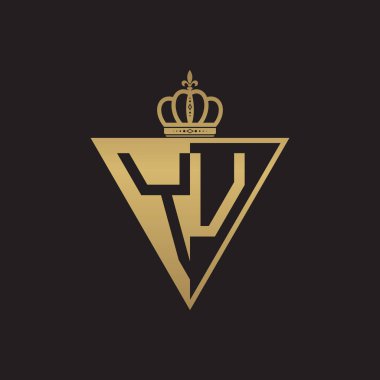 yarım logo üçgen altın ilk iki harfi