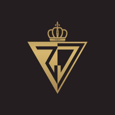 yarım logo üçgen altın ilk iki harfi