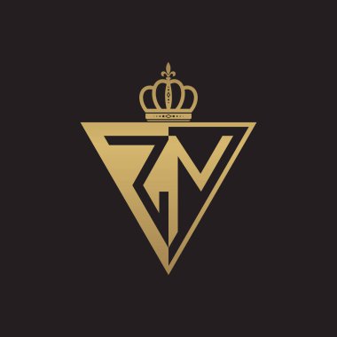 yarım logo üçgen altın ilk iki harfi