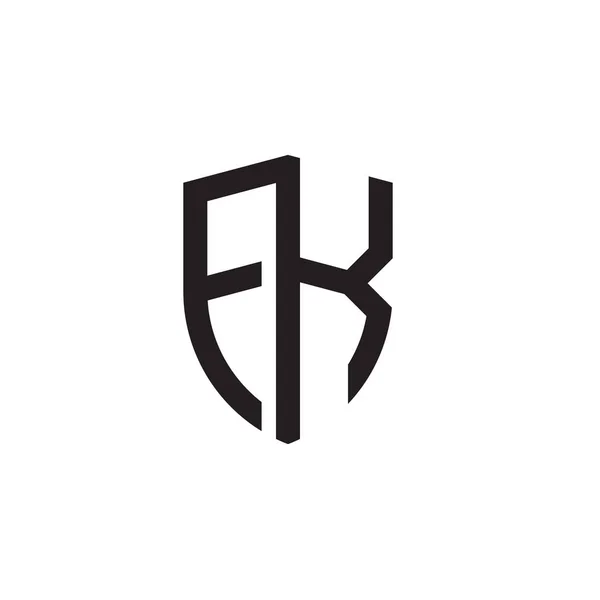 初始字母线屏蔽形状徽标 — 图库矢量图片