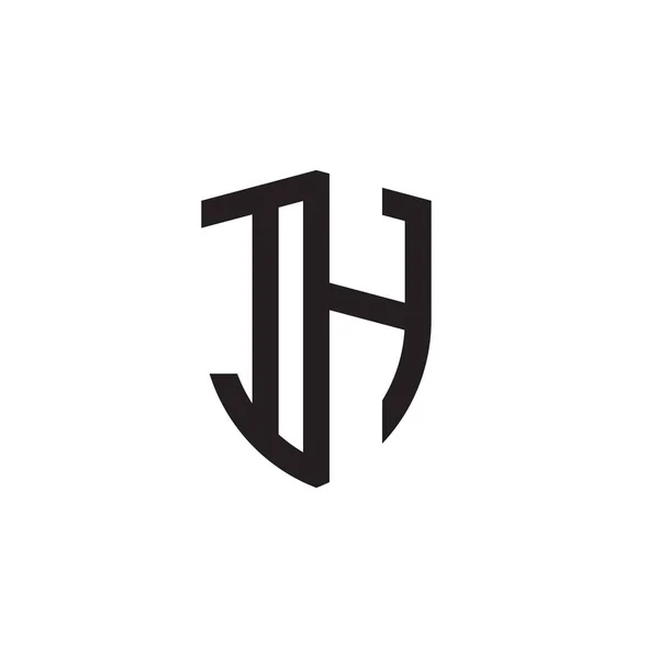 Anfangsbuchstaben Linie Schild Form Logo — Stockvektor