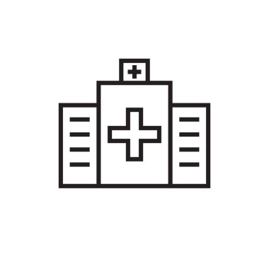 Hastane simge çizgi vektör