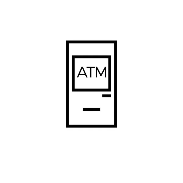 Atm Simgesi Çizgi Vektör Logosu — Stok Vektör