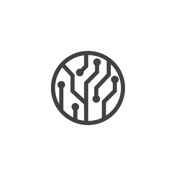 Логотип Вектора Технологии — стоковый вектор