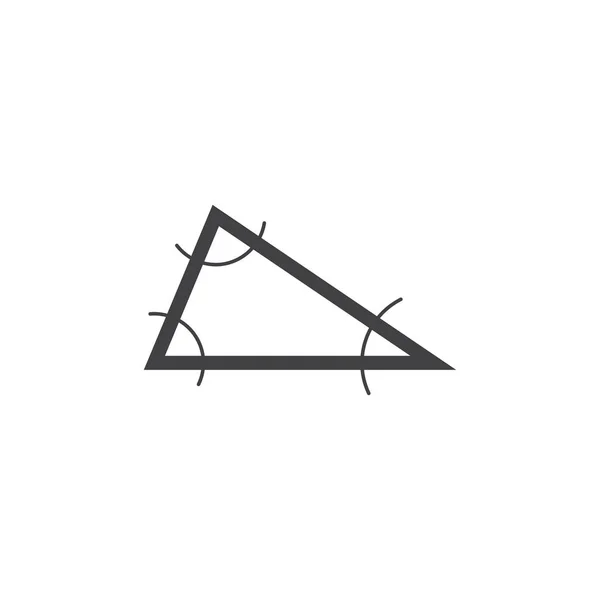 Icône Vectorielle Mathématique Triangle — Image vectorielle