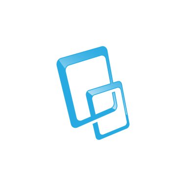 kare şekli logo vektör yuvarlak