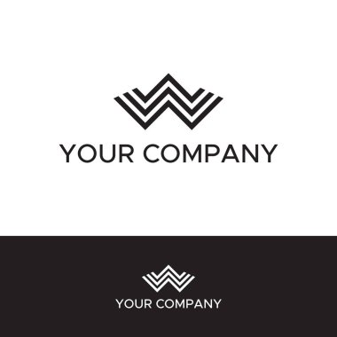 İlk harf W logo vektör