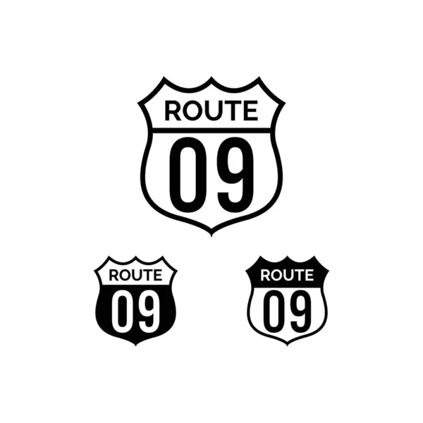 Route Symbole Vecteur Noir Couleur — Image vectorielle
