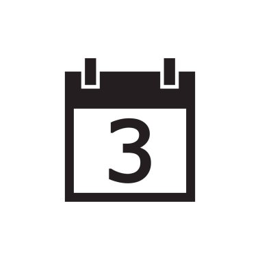 Basit kalender simgesi siyah rengi