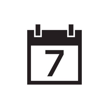 Basit kalender simgesi siyah rengi