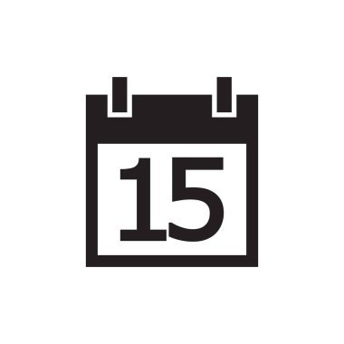 Basit kalender simgesi siyah rengi