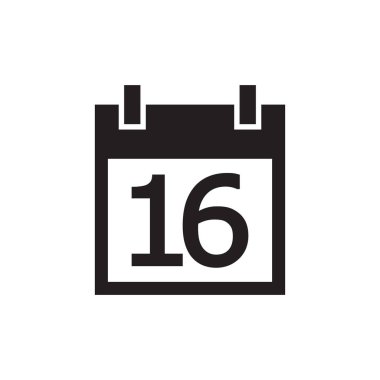 Basit kalender simgesi siyah rengi