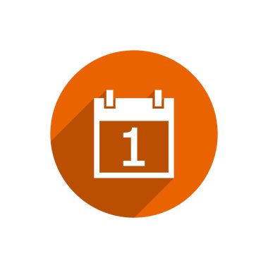 Basit Kalender simgesi turuncu çember