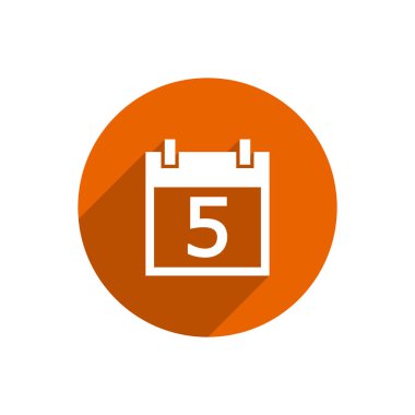 Basit Kalender simgesi turuncu çember
