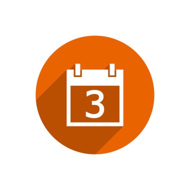 Basit Kalender simgesi turuncu çember