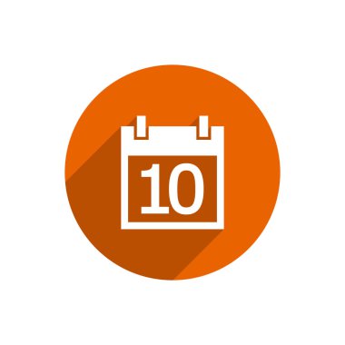Basit Kalender simgesi turuncu çember