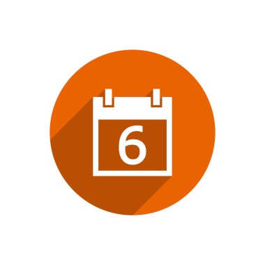 Basit Kalender simgesi turuncu çember