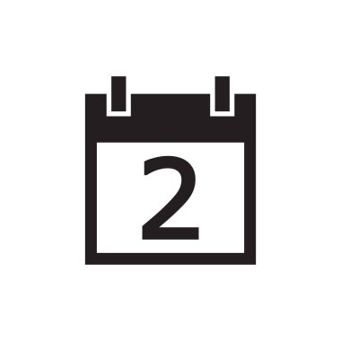 Basit kalender simgesi siyah rengi