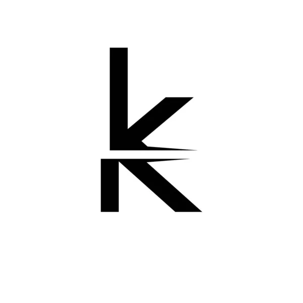 Первоначальный Логотип Разрезан Две Части — стоковый вектор