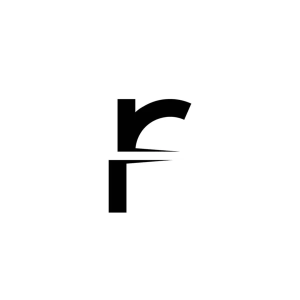 Carta Inicial Logotipo Cortado Duas Partes — Vetor de Stock