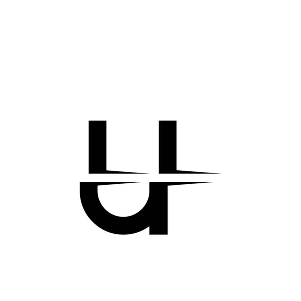 Carta Inicial Logotipo Cortado Duas Partes —  Vetores de Stock