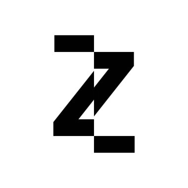 İlk harf z vektör logosunu kes