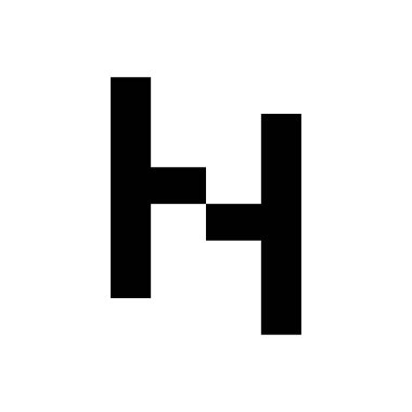 İlk harf h vektör logosunu kesti