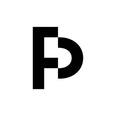 ilk harf p vektör logosunu kesti