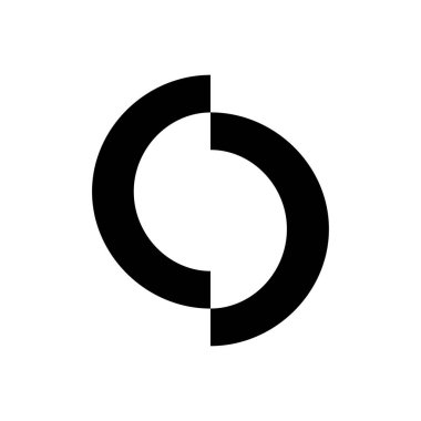 Vektör logosunu kesmek için ilk harf