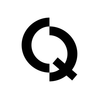 ilk harf q vektör logosunu kes