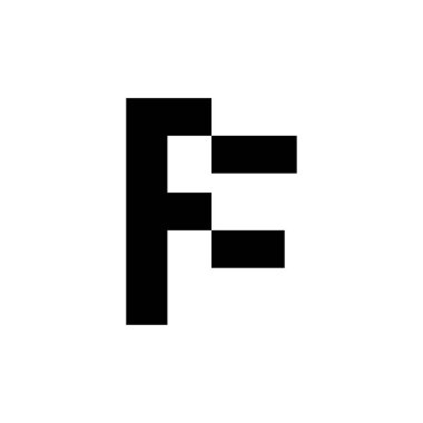 İlk harf f f f f vektör logosunu kes