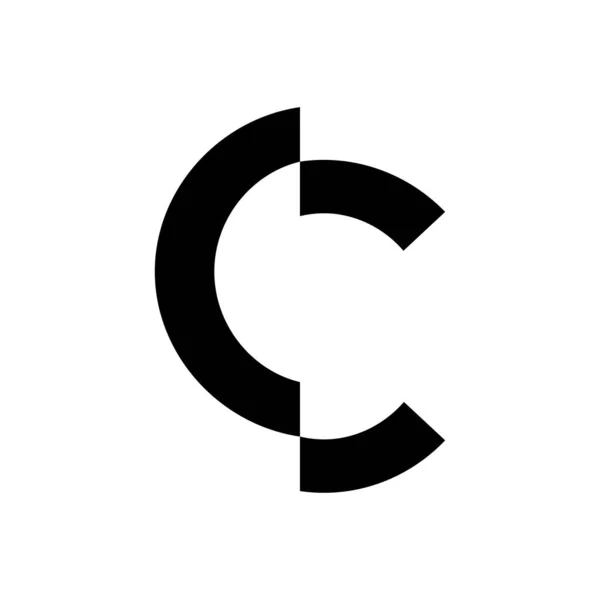 Начальная Буква Отрезать Векторный Логотип — стоковый вектор
