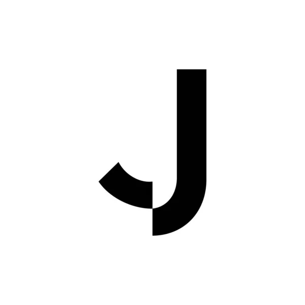 Letra Inicial Cortar Logotipo Vetor — Vetor de Stock