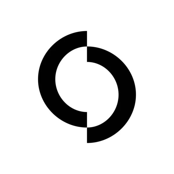Letra Inicial Logotipo Vetor Cortado —  Vetores de Stock