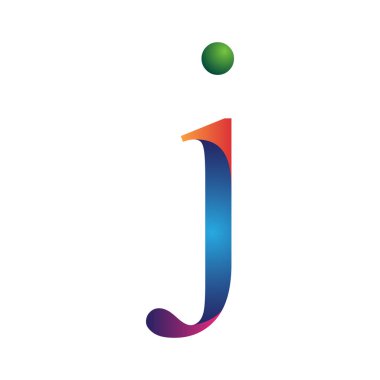 ilk harf j konsept logo vektörü
