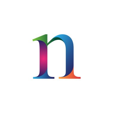 ilk harf n konsept logo vektörü