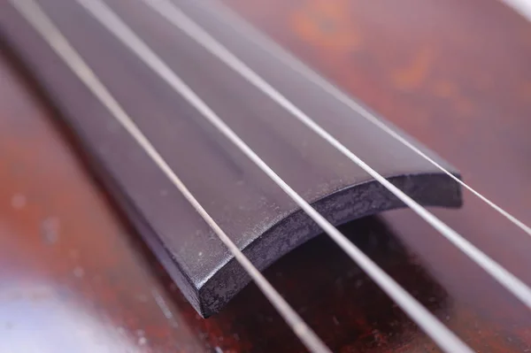 Uma imagem de violino no fundo branco fechar — Fotografia de Stock