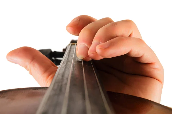 Violin in hand isolated — Stock Photo, Image