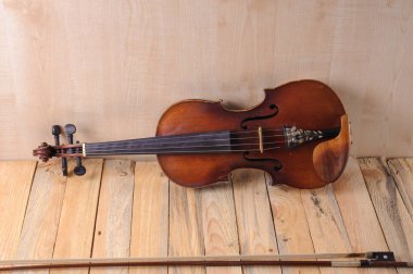 beyaz zemin üzerinde bir keman görüntü