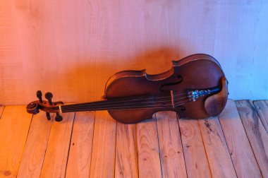 beyaz zemin üzerinde bir keman görüntü