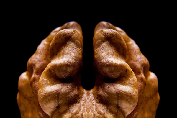Макровид на черном ореховом фоне — стоковое фото