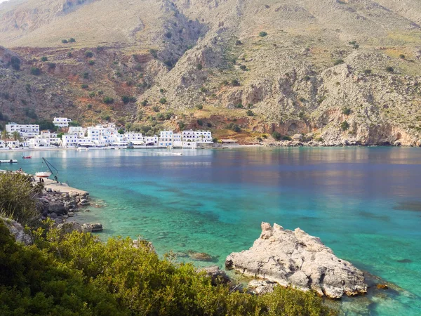 Pequena aldeia de Loutro — Fotografia de Stock