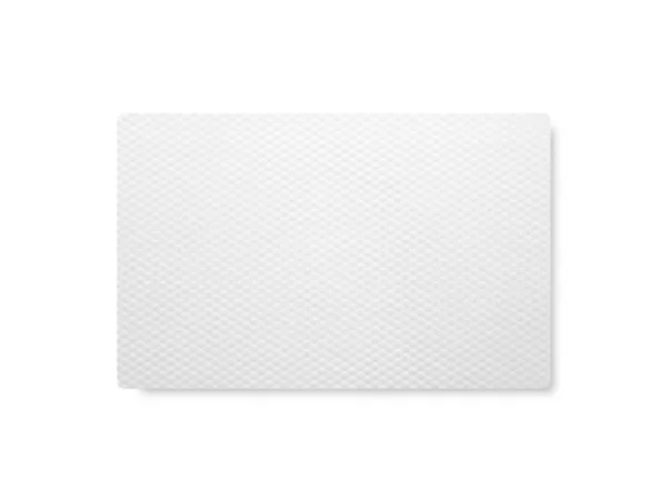 Bílé obdélníkové orazítkovaný papír karta — Stock fotografie