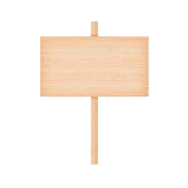 竹ポールの木製看板 — ストックベクタ