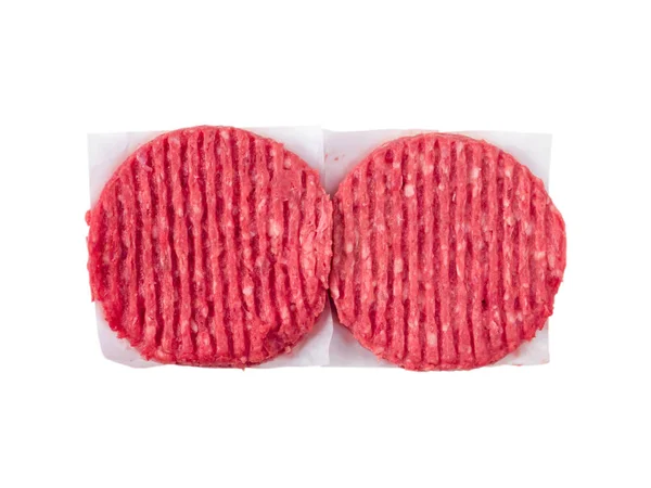Zwei Burger auf den Papierbögen — Stockfoto